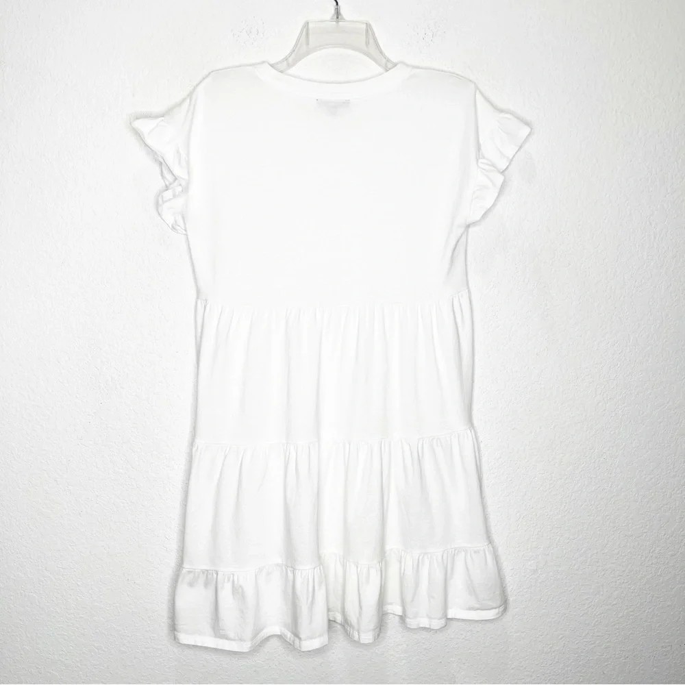 J. Crew Tiered Dress Broken-in Jersey Ruffle